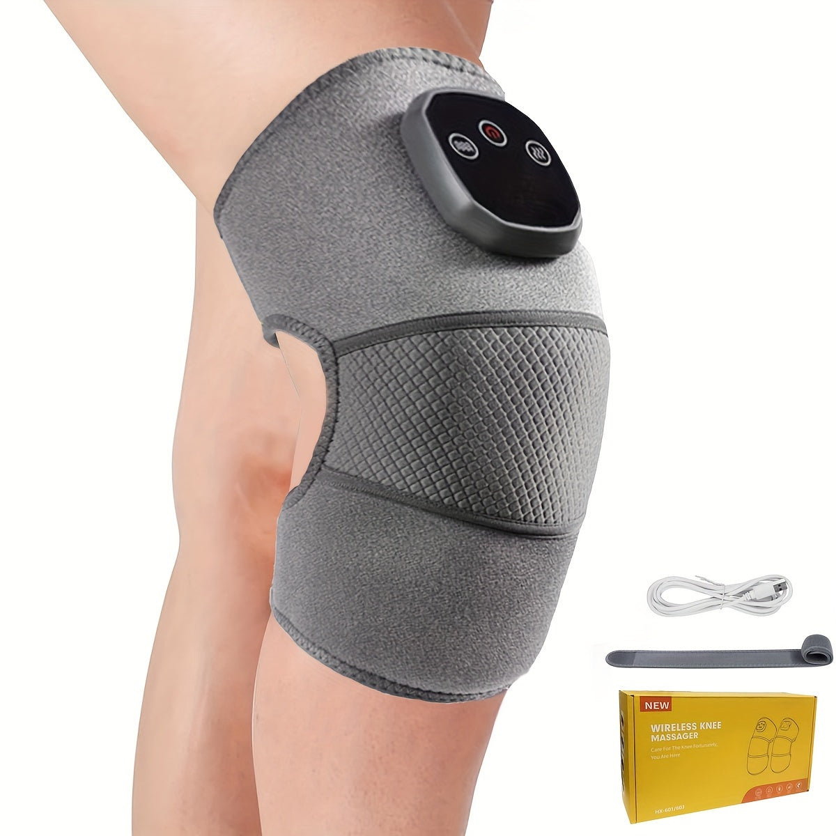 Drahtloses 3-in-1 Knie-, Schulter- und Ellenbogen-Heizkissen-Massager mit Heiz- und Vibrationsfunktionen